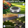 Mini Solar Ground Lights Outdoor 16 Pack Waterproof Upgraded Anti-Rust