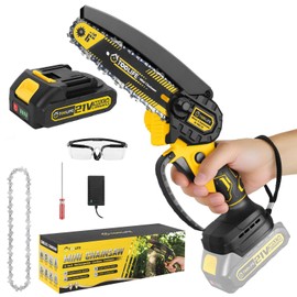 TOOLIFE Mini Chainsaw 6inch, Handheld Electric Battery Powered Chain Saw for Tree Cutting, Gardens Yard Tools for Men Husband Dad,Anniversary Mens Christmas Gifts Stocking Stuffers over 50 60,
