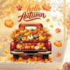 Fall Window Clings for Glass Thanksgiving Static Cling Window Decals