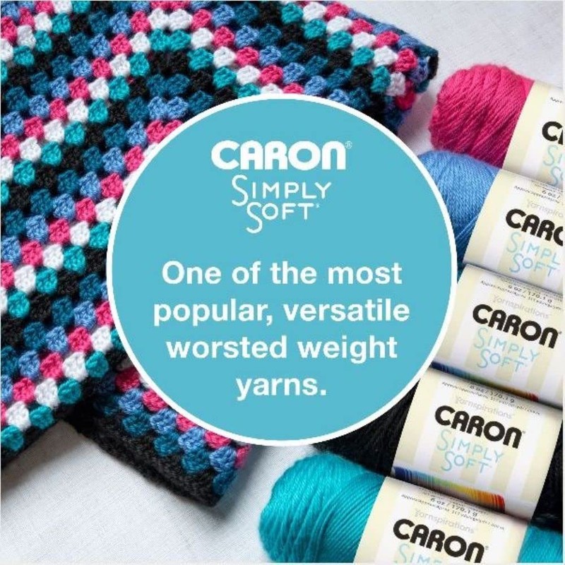 Caron Simply Soft Party Snow Sparkle Yarn - 3 Pack