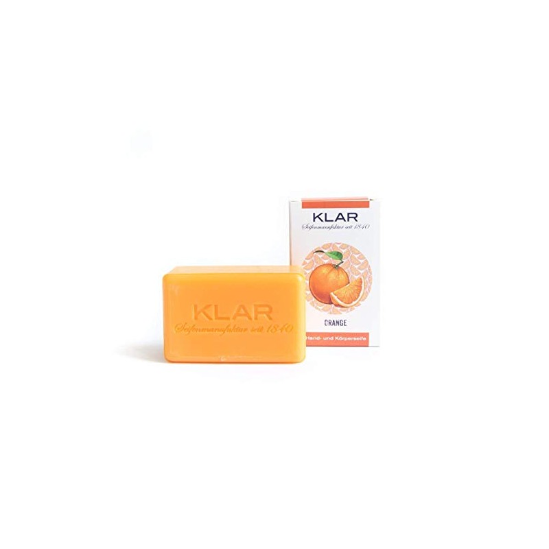 Clear Orange Soap Vegan Palm Oil Free 100 g