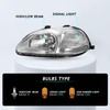 TUSDAR Headlight Assembly Set Compatible with 1996 1997 1998 Honda
