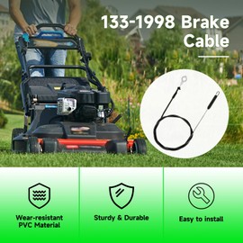 XIKOBY 133-1998 Brake Cable Compatible with Toro Timemaster 30" Self Propelled Gas Push Lawn Mower, Blade Engagement Cable Replacement for Toro 21199 21200 20976 20978 Walk Behind Lawnmower Parts