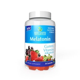 Best Earth Naturals Suplemento de apoyo para el sueño, gomitas de melatonina para adultos, sin gluten y vegetarianos, 30 gomitas (suministro para 30 d