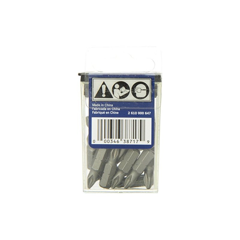 Bosch P2115TCB 1 In. Impact Tough Phillips Insert Bit, 15-Piece