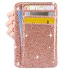 kandouren Slim Minalmist Rfid Wallet,Thin Small Credit Card Holder,Purple Glitter