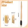 Vafada Wood Body Brush Set,20.6’’ Long Handle Bath Body Back