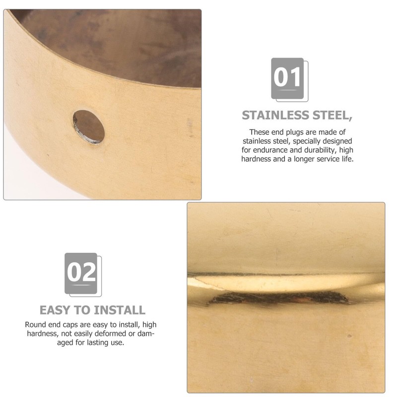 Uonlytech Handrail End Caps 2 Pack Round Hand Railing End