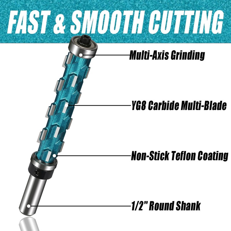 Vearter Spiral Flush Trim Router Bit 1/2 Inch Round Shank,
