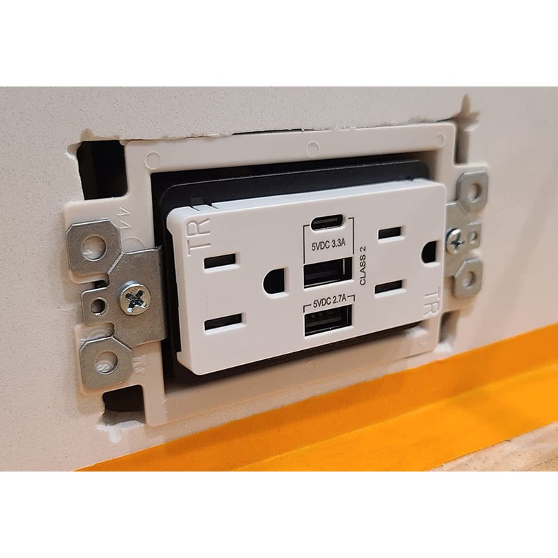 iMBAPrice BE3-2 (3-Gang) Electrical Power Outlet Box Extender - White,