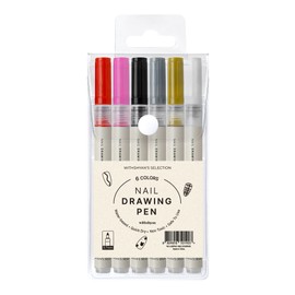 Withshan Selection Nail Drawing Pen Set (6 Colors) / 위드샨 셀렉션 네일 드로잉 펜 세트(6컬러)