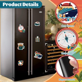 Large Happy Retirement Cruise Door Magnet Decorations, Vintage Happy 2026 Retirement Cruise Ship Door Decor Magnetic for Women Men Retired Party Supplies Refrigerator Fridge Car Kitchen Garage