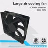 PC Fan, 120mm Fan, 2Pin 3000Rpm PC Case Fan for