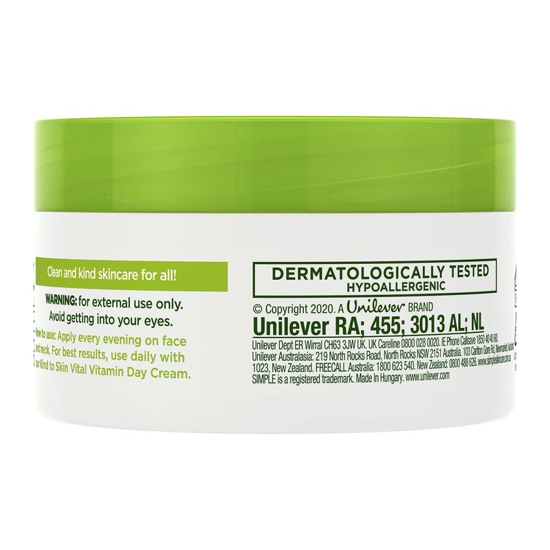 Simple Kind to Skin Vital Vitamin Night Cream restores and