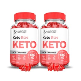 Justified Laboratories (2 Pack) Keto Bites Keto ACV Gummies 1000MG Vegan Non GMO with Pomegranate Juice Beet Root B12 120 Gummys