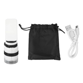 Clip On Type Loupe 60X Magnification LED Light USB Rechargeable Pocket Phone Magnifier for Jewelry