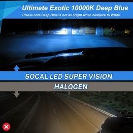 Socal-LED 2x D2S focos HID 35W CA fábrica Xenon HID reemplazo directo de la linterna, 10000K Azul profundo