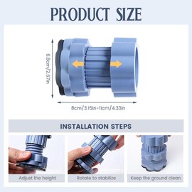 Anti-Vibration Mat Pack of 4 Washing Machine Feet, Universal Anti Vibration Washing Machine Underlay, Vibration Damper for Washing Machine, Dryer, Fridge, Furniture