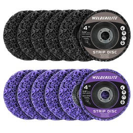 WelderElite Paint Stripping Discs Set, 4" 12-Pack - 6 Purple and 6 Black Angle Grinder Discs for Removing Paint, Rust, and Adhesive from Metal and Wood