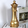 Elegant Gold Resin Chess Piece Statue - Large Decorative King