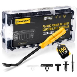 moveland Clips de guardabarros para Jeep Wrangler – 5 tamaños de clips de retención compatibles con Jeep Wrangler JK JL 2007-2022 y Grand Cherokee Liberty 2005-2010 – Reemplazo de remaches de