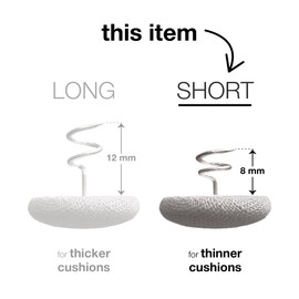 Primpins Short Upholstery Pins - Classic Linen - 20 Colors Available - Fabric Covered Button Twist Pins - Keeps Furniture Covers in Place (Set of 24, Medium Grey)