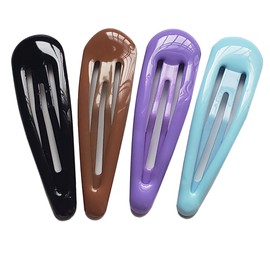 Brown Snap Hair Clips for Girl Women ROCST Metal Blakck Styling Accessories Bobby Hairpins for Thick large Hair 20 pcs (5cm (2 inch), Brown)