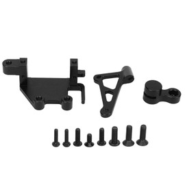RC Servo Bracket Arm Set Professional Replacement Steering Gear Bracket Arm Set for LOSI Promoto MX 1/4 Electric Motorcycle Black