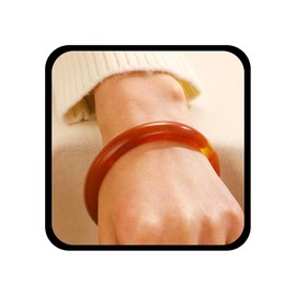 Inilbran Boho Acrylic Chunky Bangle Bracelet Vintage Round Stackable Cuff Bracelet Brown Resin Geometric Cuff Wristband Cuff Open Adjustable Bangle Bracelet Jewelry for Women