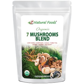 Z Natural Foods Z Natural Foods Organic 7 Sacred Mushrooms Blend - Mushroom Powder for Immune Health - Lion's Mane, Cordyceps, Chaga, Red Reishi, Shiitake, Maitake & Turkey Tail Extract for Coffee, Smoothies, 7 oz
