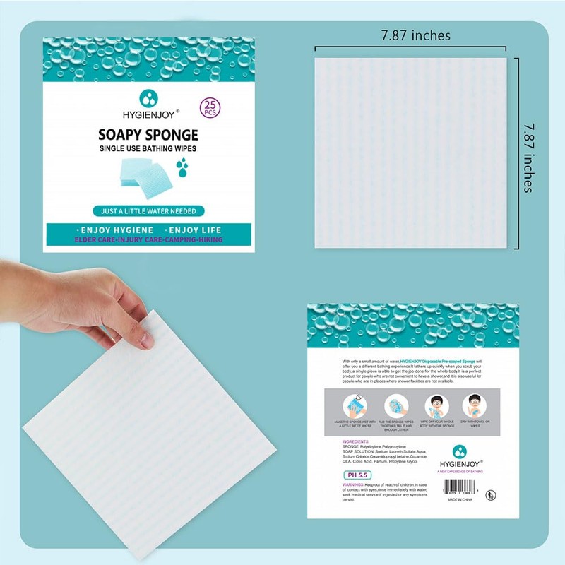 HYGIENJOY Skin Cleaning Wipe (75 Counts, 3 Packs) - Rinse