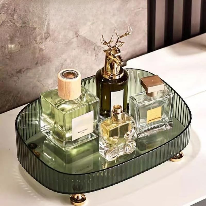 Makeup Perfume Organizer, Bathroom Vanity Tray, Decorative Dresser Tray, Countertop
