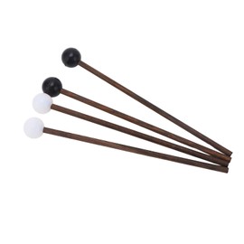 Steel Tongue Drum Hammer, 4 Pieces 16.5 cm Steel Tongue Drumsticks Kids Rubber Drumsticks Percussion Parts Wooden Musical Instrument Sticks Soft Rubber Head Percussion Accessories