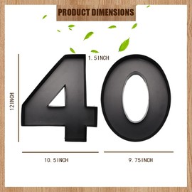 12 inch Fillable Number Paper Mache Cardboard Cutouts Sweet Charcuterie Board Tray(Black, 40 Shape)