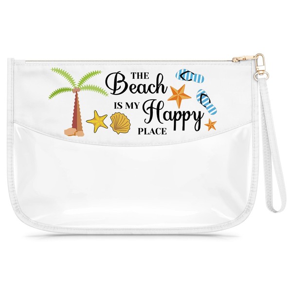 Beach Theme Clear Makeup Bag Beach Lover Gift for Girl