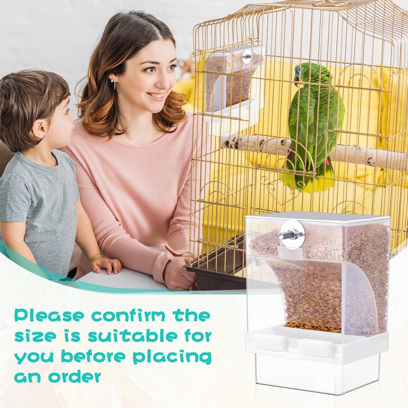 Glikceil 12 Pcs No Mess Bird Feeder Automatic Bird Parrot