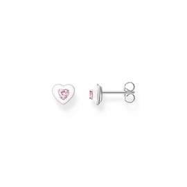 Thomas Sabo H2247-644-1 Women's Heart Stud Earrings 925 Sterling Silver with Zirconia Size: 7 x 8 mm, Sterling Silver, Cubic Zirconia 1