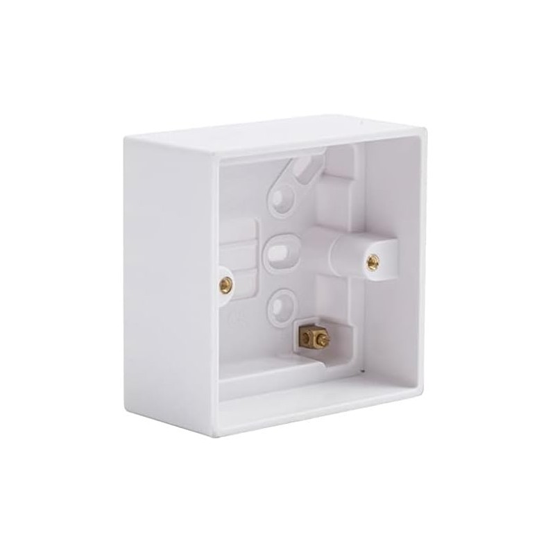 Deep Plastic Single 1 Gang Surface Mounted Back Box 47