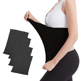 [Kesaeki] Men's Belly Wrap, Cold Protection, Women's, Summer, Moisture Absorption, Heat-Generating, For Winter, Autumn, Warm, Belly Wrap, Men's, Summer, Unisex, Spring, Black, 7.5 x 14.2 inches (19 x
