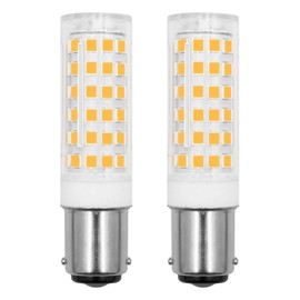 TRIJZHOU B15d LED Lamp Replaces 50 W 60 W 40 W Halogen Lamp Warm White 600 Lumen 3000 K 220 V 230 V Corn Cob Bedroom Desk Lamp Sewing Machine Lamp Pack of 2 [Reusable]