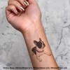 4 x 'French Bulldog' Temporary Tattoos - Water Resistant, Skin-Safe,