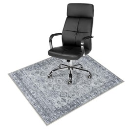 Anidaroel 36"x48" Office Chair Mat for Hardwood Floor, Floor Mat for Office Chair, Computer Chair Mat, Under Desk Rug for Rolling Chair, Low Pile Carpet Protector Mat, Gray