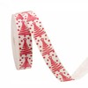 Red Tree Merry Christmas Ribbon 5/8 Inch × 10 Yards