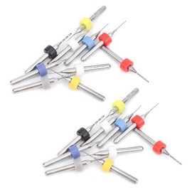 Juego de brocas de mano, 20 piezas de aleación de micro broca de 0,1 mm a 1 mm, placa de circuito, mini broca fija para resina, arcilla polimérica, artesanía, joyería de bricolaje