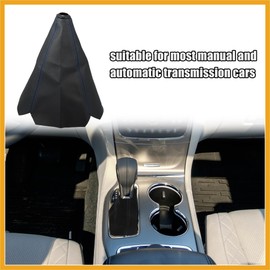 Partuto Gear Lever Dust Cover Dust Proof Universal Car Matte PVC Blue Line Replacement