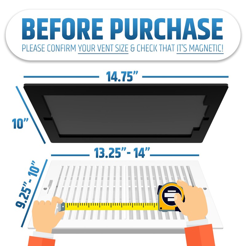 Powerful Magnetic Vent Covers (2-Pack) That Will Never Fall Off