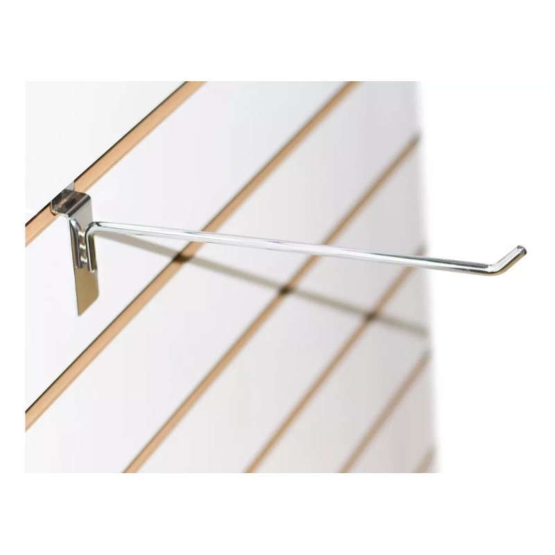 Exhivit Gancho Blister 25 Cms Cromo Panel Ranurado Exhibipanel 50pz