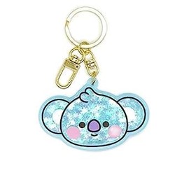 Solomon Shoji BT21 Acrylic Twinkle Keychain, Cute Twinkle, Twinkle, Star, Baby, Glitter, Shakashaka Keychain, Keyring, Decoration, Accessory, (KOYA)