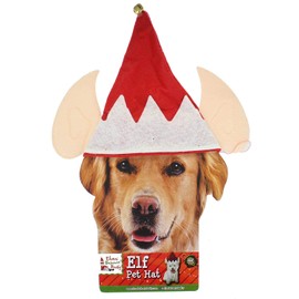 Christmas Dog Outfit Elf Hat Ears Strap Pet Puppy Seasonal Party Fancy Accessories Red Santa Gift Xmas