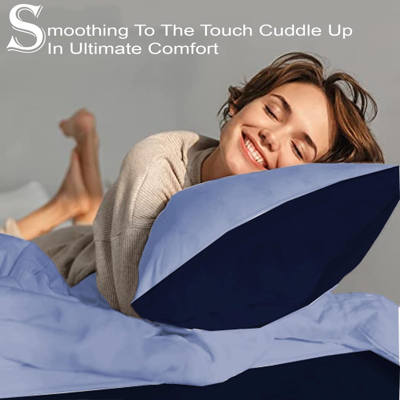 Brushed Microfiber Duvet Cover Sets Plain Dye Quilt Cover with